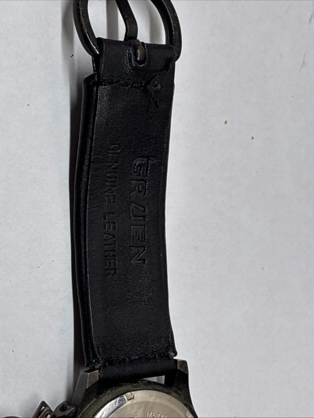 Clean Gruen Soviet CCCP Wristwatch. Black Green Watch Strap/not Working